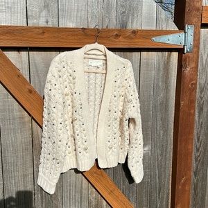 Anthropologie Embellished open cardigan